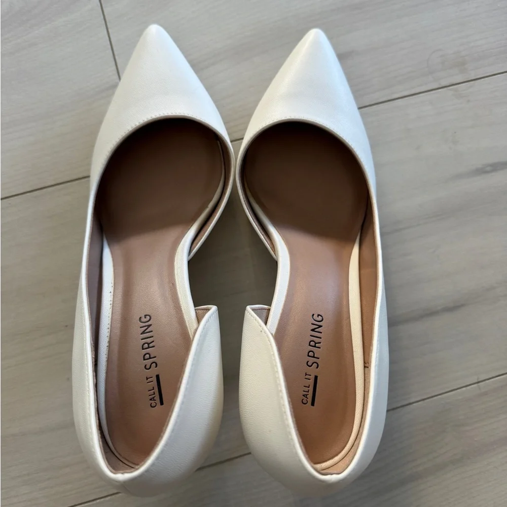 Call It Spring women's white heels - Picture 4 of 5